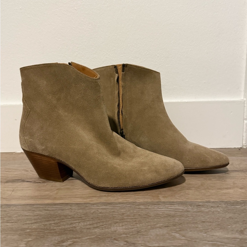 Isabel Marant Beige Suede Ankle Boots
